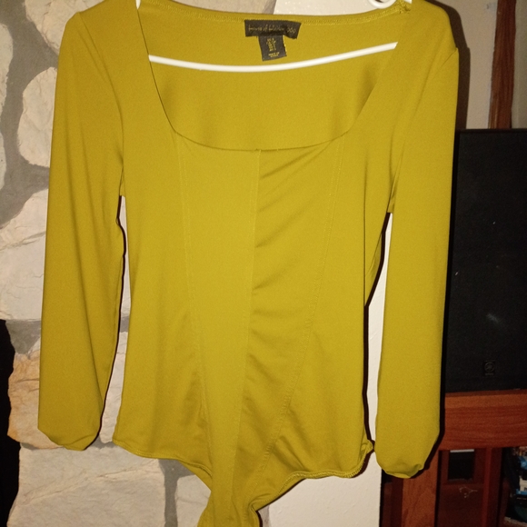 House of Harlow 1960 Tops - House of Harlow 1960 Mustard Bodysuit